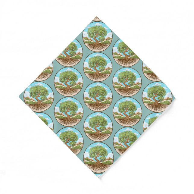 Olive tree Peace symbol in a free Palestine Land Bandana (Front)