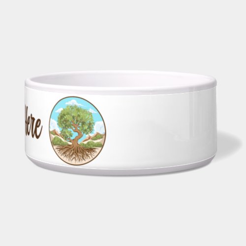 Olive tree Peace symbol in a free Palestine Land Bowl