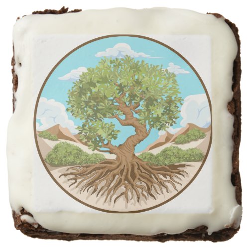 Olive tree Peace symbol in a free Palestine Land Brownie