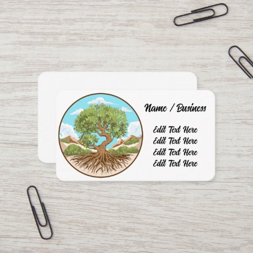 Olive tree Peace symbol in a free Palestine Land Business Card