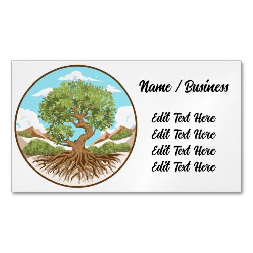 Olive tree Peace symbol in a free Palestine Land Business Card Magnet