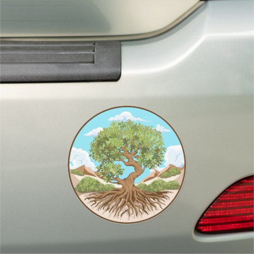 Olive tree Peace symbol in a free Palestine Land Car Magnet