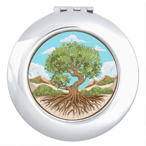 Olive tree Peace symbol in a free Palestine Land Compact Mirror