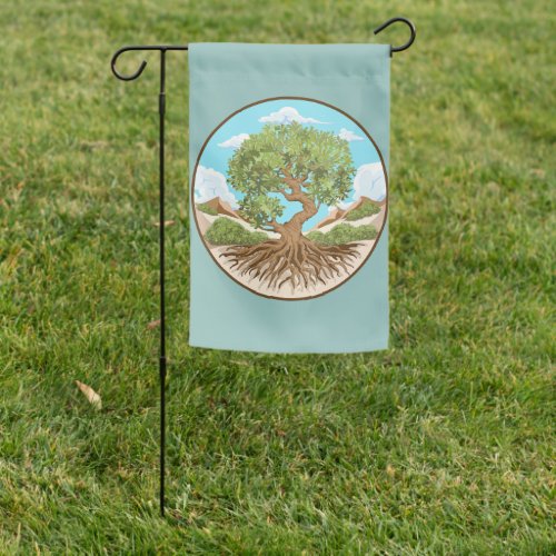 Olive tree Peace symbol in a free Palestine Land Garden Flag
