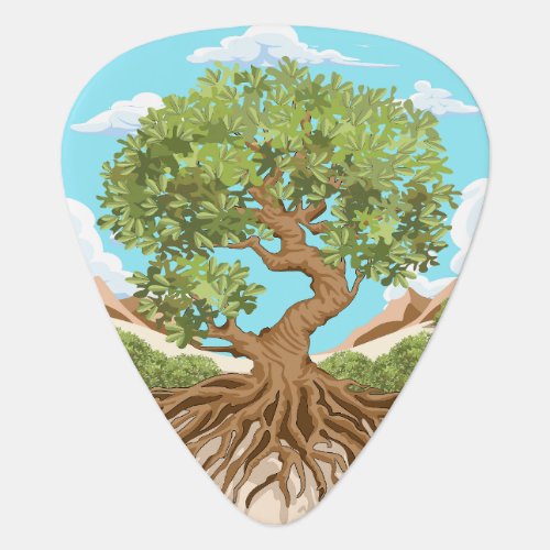 Olive tree Peace symbol in a free Palestine Land Guitar Pick