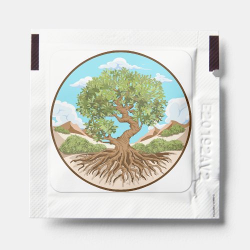 Olive tree Peace symbol in a free Palestine Land Hand Sanitizer Packet