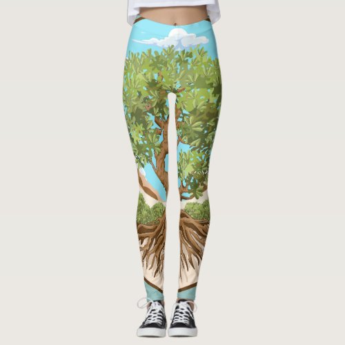 Olive tree Peace symbol in a free Palestine Land Leggings