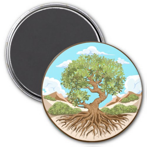 Olive tree Peace symbol in a free Palestine Land Magnet