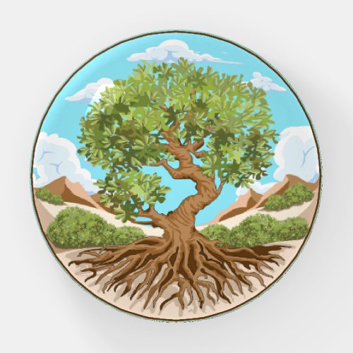 Olive tree Peace symbol in a free Palestine Land Paperweight