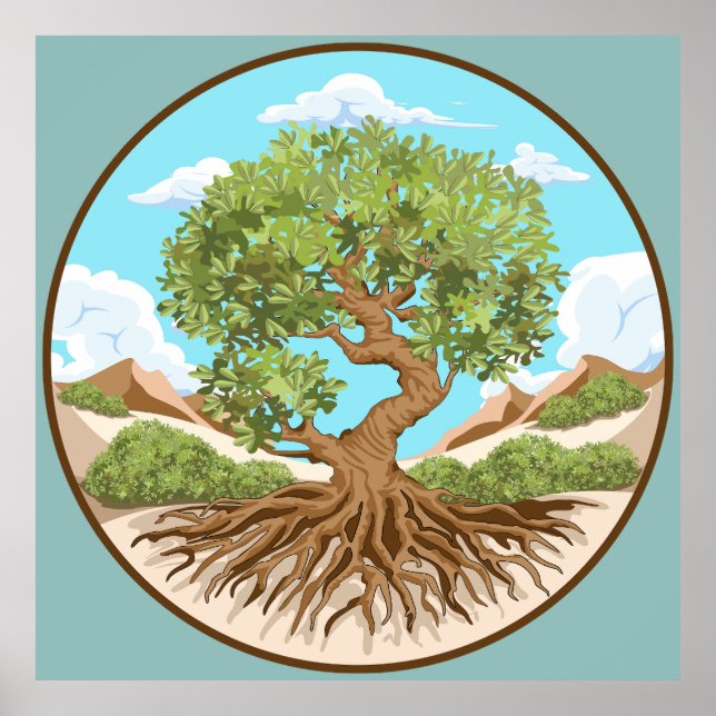 Olive tree Peace symbol in a free Palestine Land Poster (Front)
