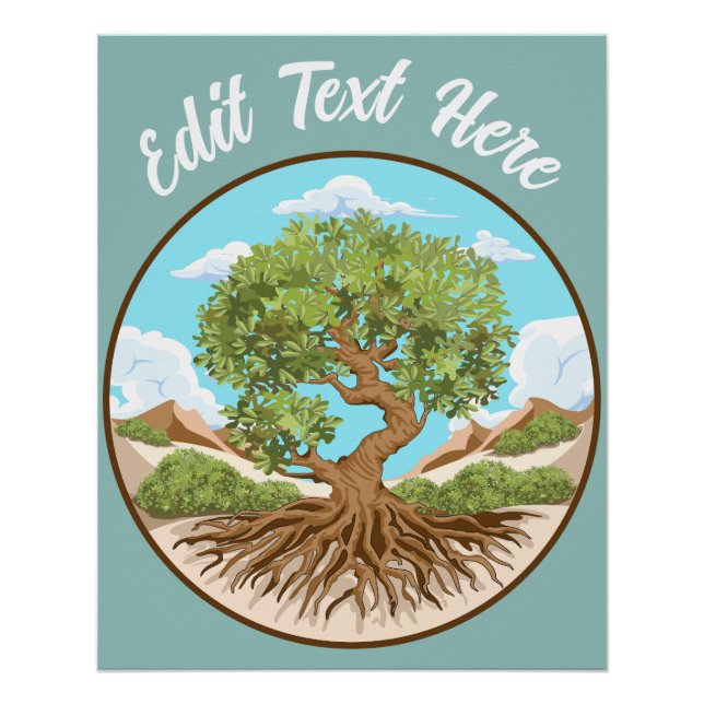 Olive tree Peace symbol in a free Palestine Land Poster (Front)