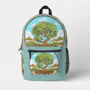 Olive tree Peace symbol in a free Palestine Land Printed Backpack