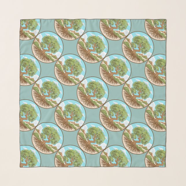 Olive tree Peace symbol in a free Palestine Land Scarf (Front)