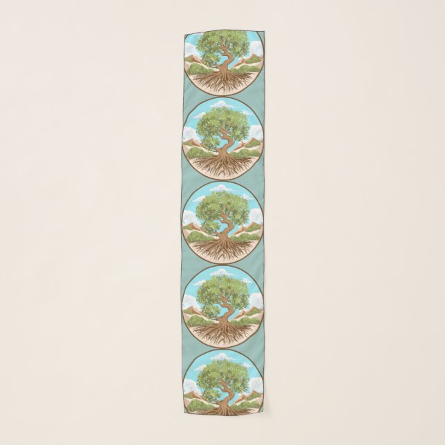 Olive tree Peace symbol in a free Palestine Land Scarf (Front)