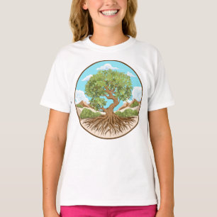 Olive tree Peace symbol in a free Palestine Land T-Shirt