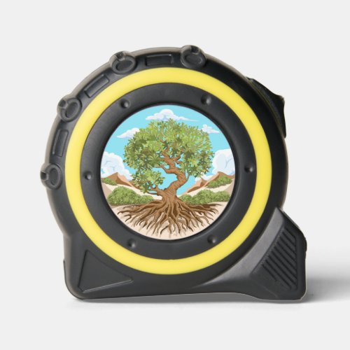 Olive tree Peace symbol in a free Palestine Land Tape Measure
