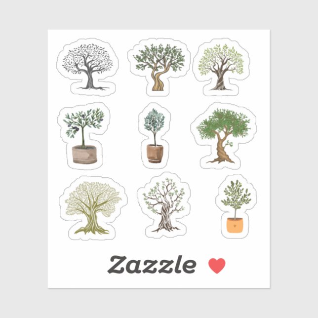Olive Tree Stickers (Sheet)