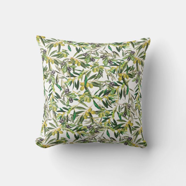 Olive tree throw pillow (Front)