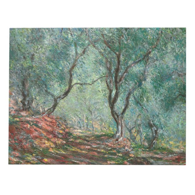 Olive Tree Wood in the Moreno Gardens (by Monet) Notepad (Front)
