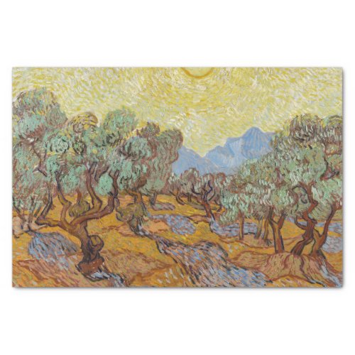 Olive Trees 1889 by Vincent van Gogh Tissue Paper