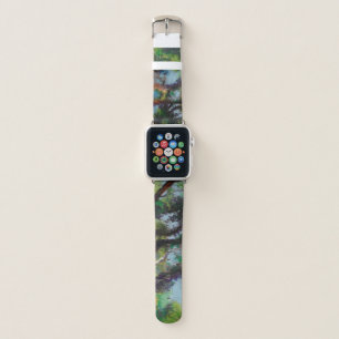 Olive Trees by the Sea – Mediterranean Pastel Apple Watch Band