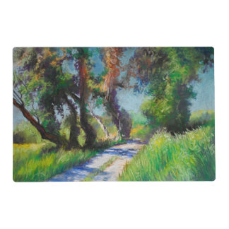 Olive Trees by the Sea – Mediterranean Pastel Placemat