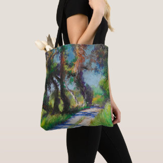 Olive Trees by the Sea – Mediterranean Pastel Tote Bag
