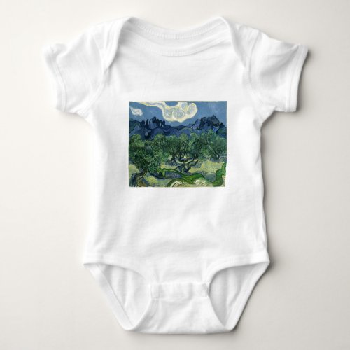 Olive Trees by Van Gogh Baby Bodysuit