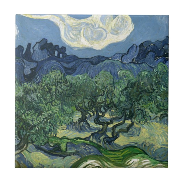 Olive Trees by Van Gogh Tile (Front)