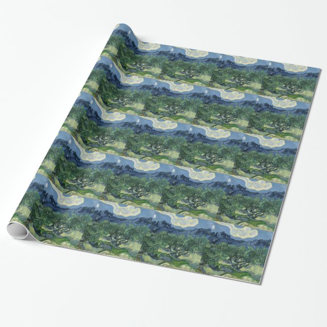 Olive Trees by Van Gogh Wrapping Paper (Unrolled)