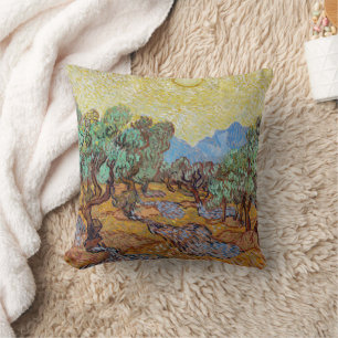 Olive Trees by Vincent van Gogh Throw Pillow