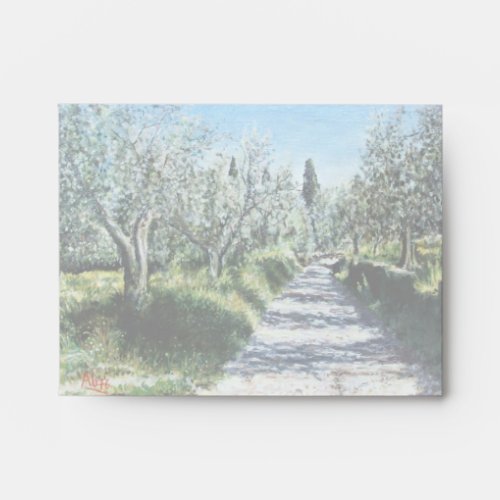 OLIVE TREES IN FLORENCE ENVELOPE