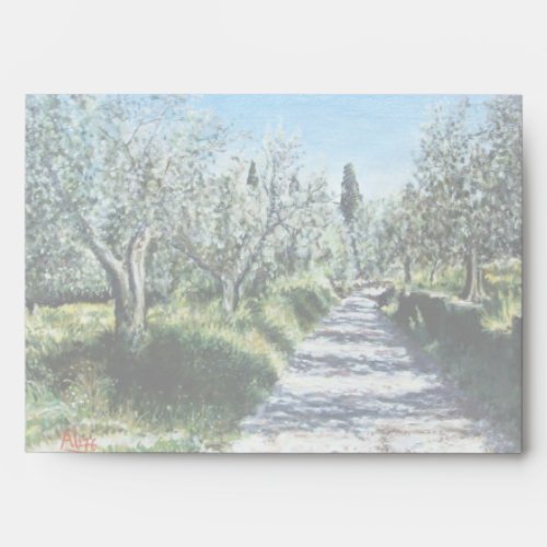 OLIVE TREES IN FLORENCE ENVELOPE