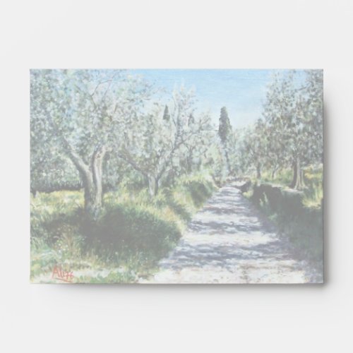 OLIVE TREES IN FLORENCE ENVELOPE