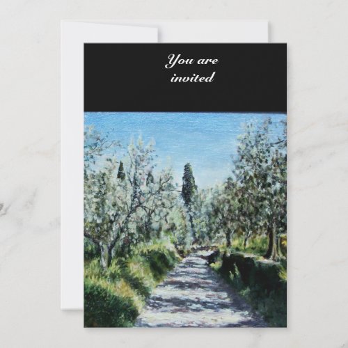 OLIVE TREES IN FLORENCE INVITATION