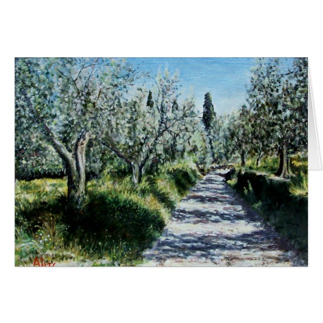 OLIVE TREES IN RIMAGGIO CARDS (Front Horizontal)