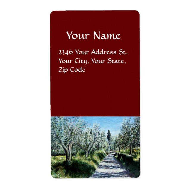 OLIVE TREES IN RIMAGGIO LABEL (Front)