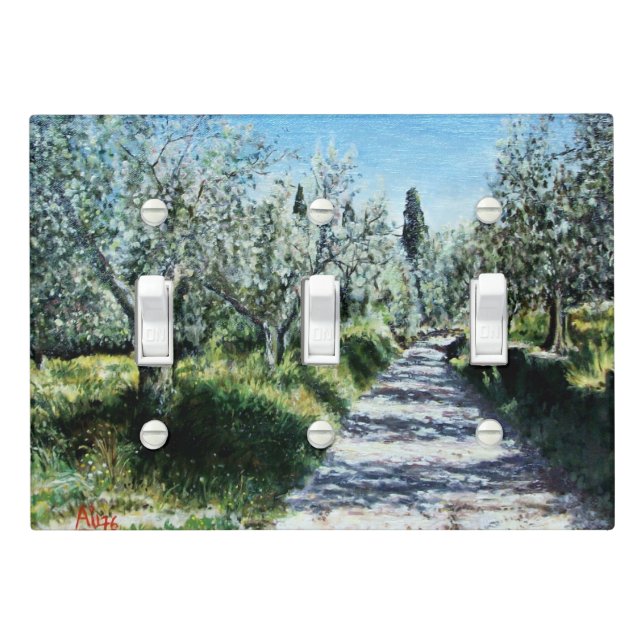 OLIVE TREES IN RIMAGGIO LIGHT SWITCH COVER (In Situ)