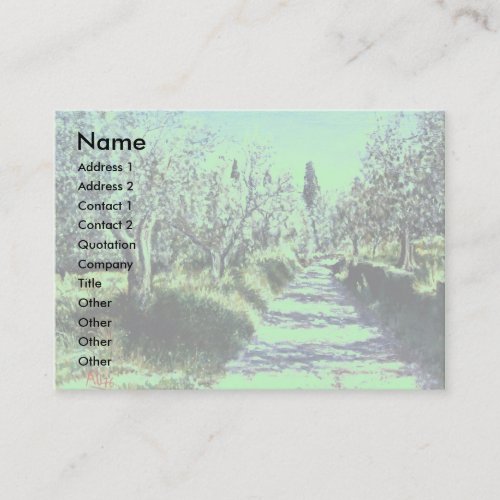 OLIVE TREES IN RIMAGGIO   Tuscany Landscape Business Card