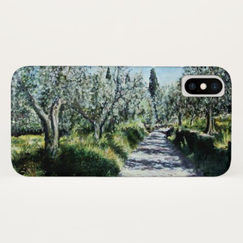 OLIVE TREES IN RIMAGGIO Tuscany Landscape iPhone X Case