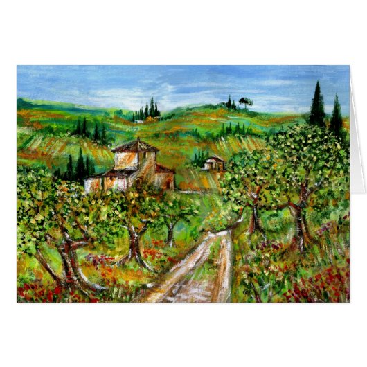 OLIVE TREES IN TUSCANY 2 CARDS (Front Horizontal)