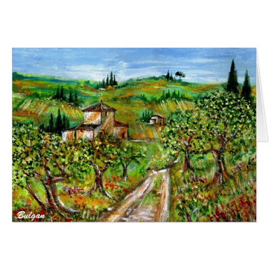 OLIVE TREES IN TUSCANY CARDS (Front Horizontal)