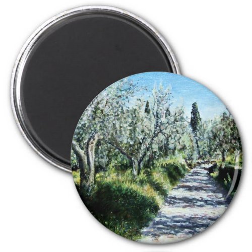 OLIVE TREES IN TUSCANY MAGNET