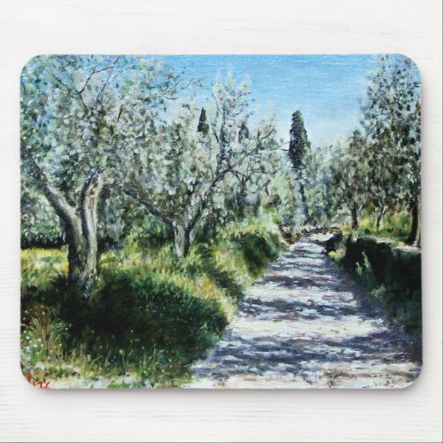 OLIVE TREES IN TUSCANY MOUSE PAD