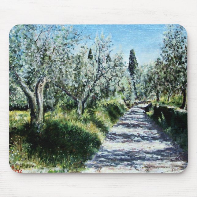 OLIVE TREES IN TUSCANY MOUSE PAD (Front)