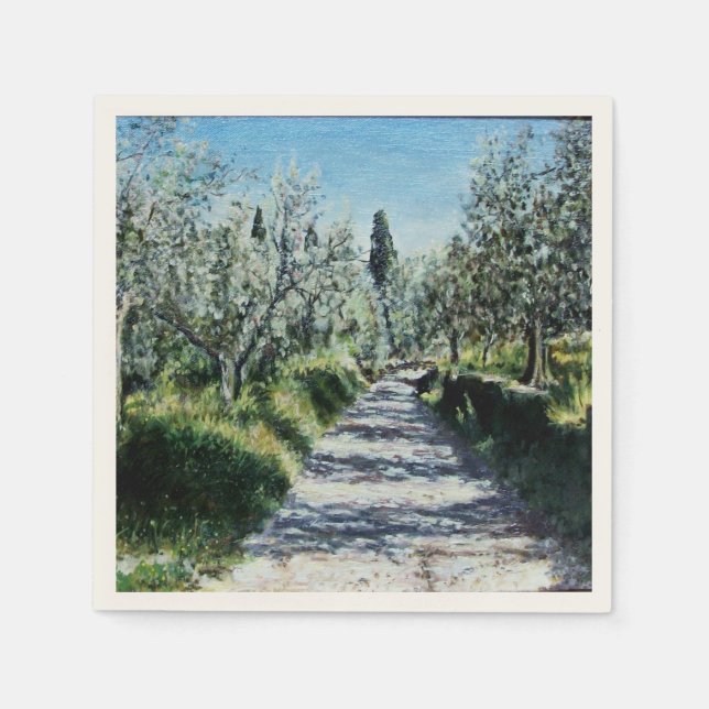 OLIVE TREES IN TUSCANY NAPKINS (Front)