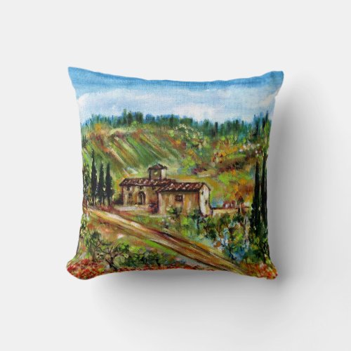OLIVE TREES IN TUSCANY THROW PILLOW