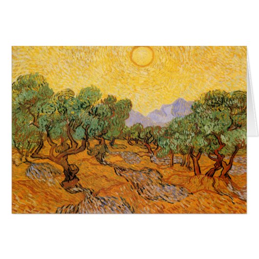 Olive Trees, Vincent Van Gogh Cards (Front Horizontal)