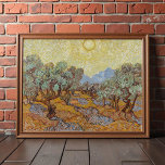 Olive Trees, Vincent van Gogh Poster<br><div class="desc">This is one of fifteen canvases of olive trees that van Gogh executed between June and December of 1889. Earlier that year he had interned himself in the asylum of St-Paul, in the town of St-Rémy in southern France, where he would create his most profound works. The vibrant oranges and...</div>