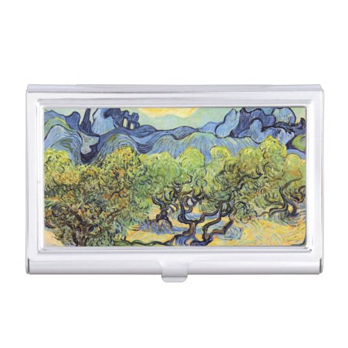 Olive Trees with Alpilles by Vincent van Gogh Case For Business Cards